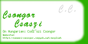 csongor csaszi business card